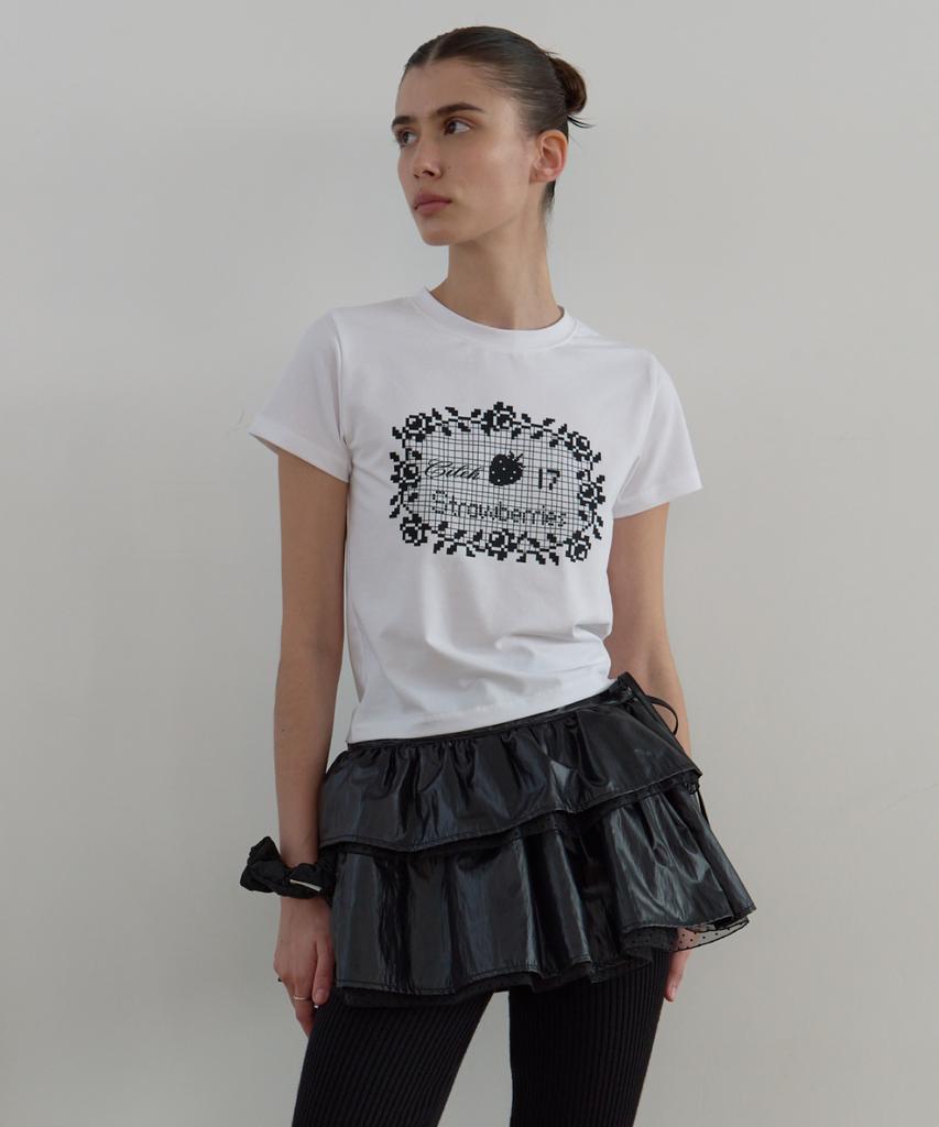 MA JOURNEE Crochet Graphic T-Shirt_White