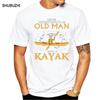 New Funny Brand Clothing Men Crew Neck Short Short Never Underestimate An Old Man Kayaking T Shirts