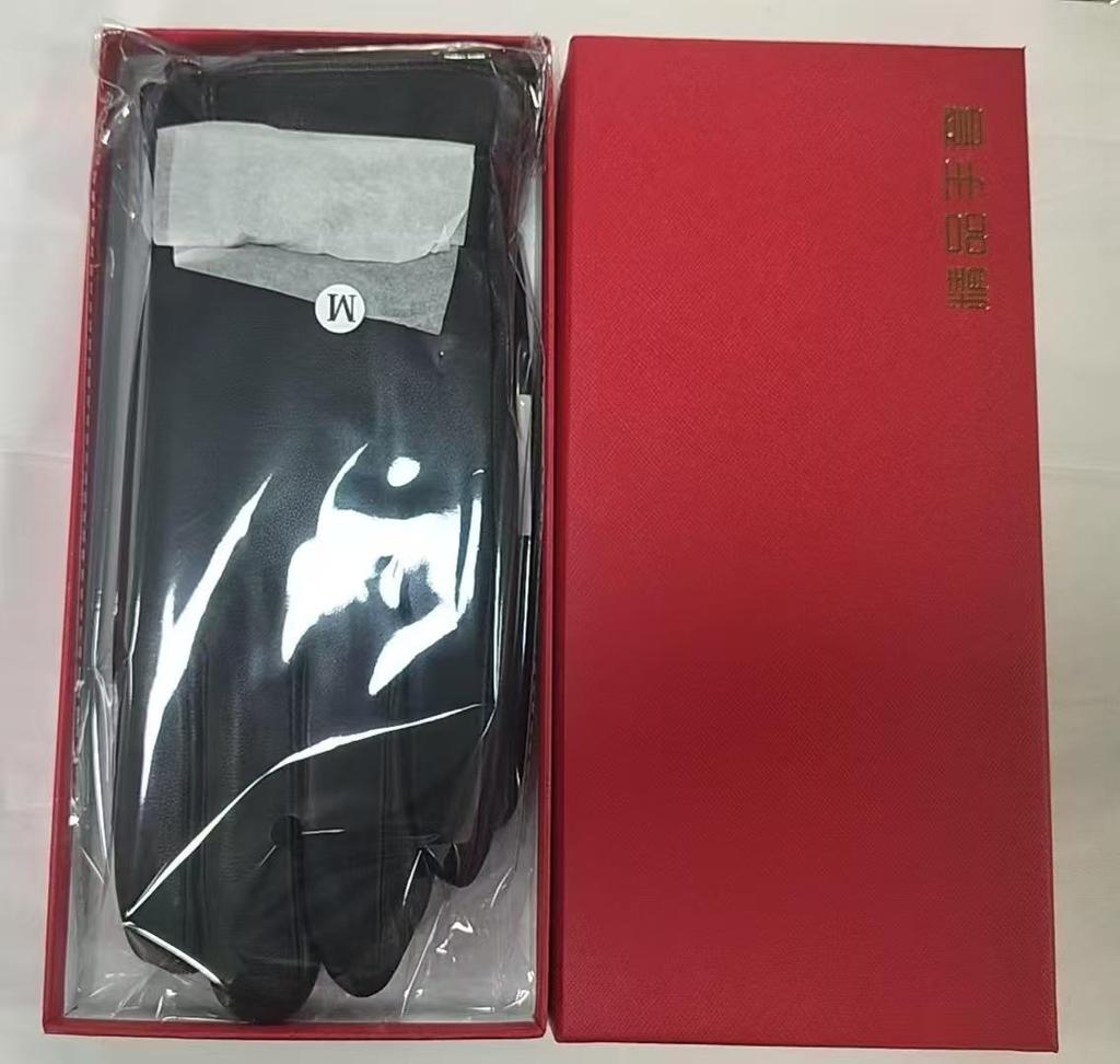 Unisex Black Leather Outdoor Fashion Gloves for Cycling