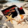 Custom Name Personalized SLAM DUNK Print Beach Towel, for Trip Camping Beach Party Home Decor, Birthday Gift for Family & Friends