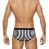 Gepolsterte Badehose für Herren mit schwarzen und weißen Streifen und Push-Up