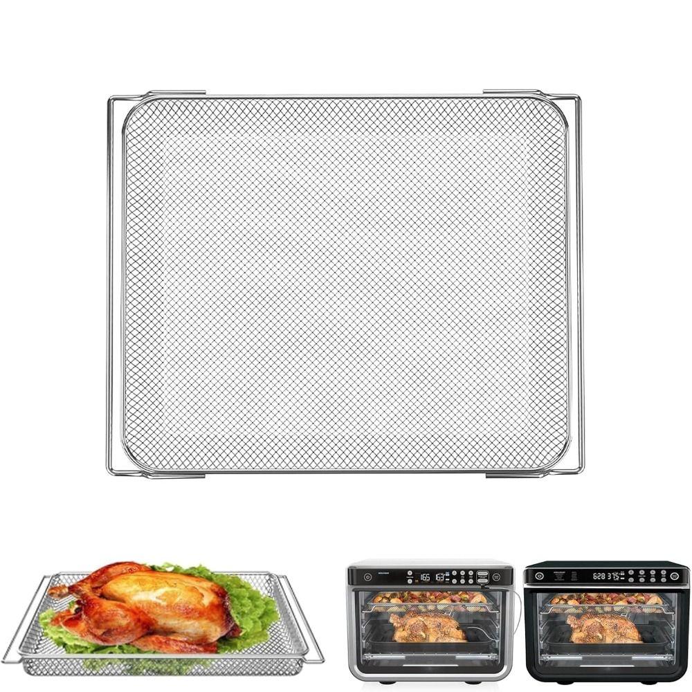 304 Stainless Steel Air Fryer Baking Net Dishwasher Safe Oven Crisper Tray Kitchen