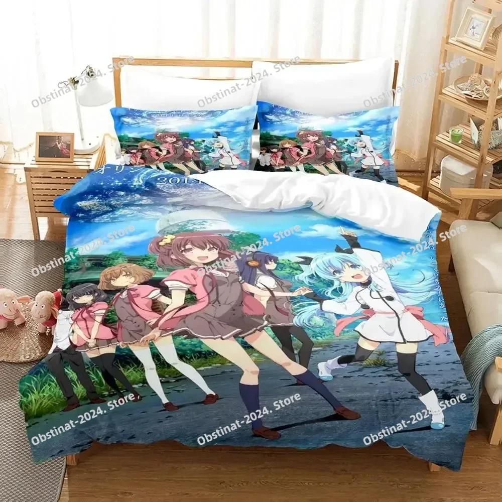 Anime Sora No Method Celestial Method Bedding Set Printed With Pillowcase Duvet Cover Soft Single Double Queen Super King Size