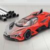 ABAA1 1:24 Project EVO Toy Model Car Diecast Metal Doors Opened Supercar Sound Light Pull Back Vehicles Boys Collection GiftVV