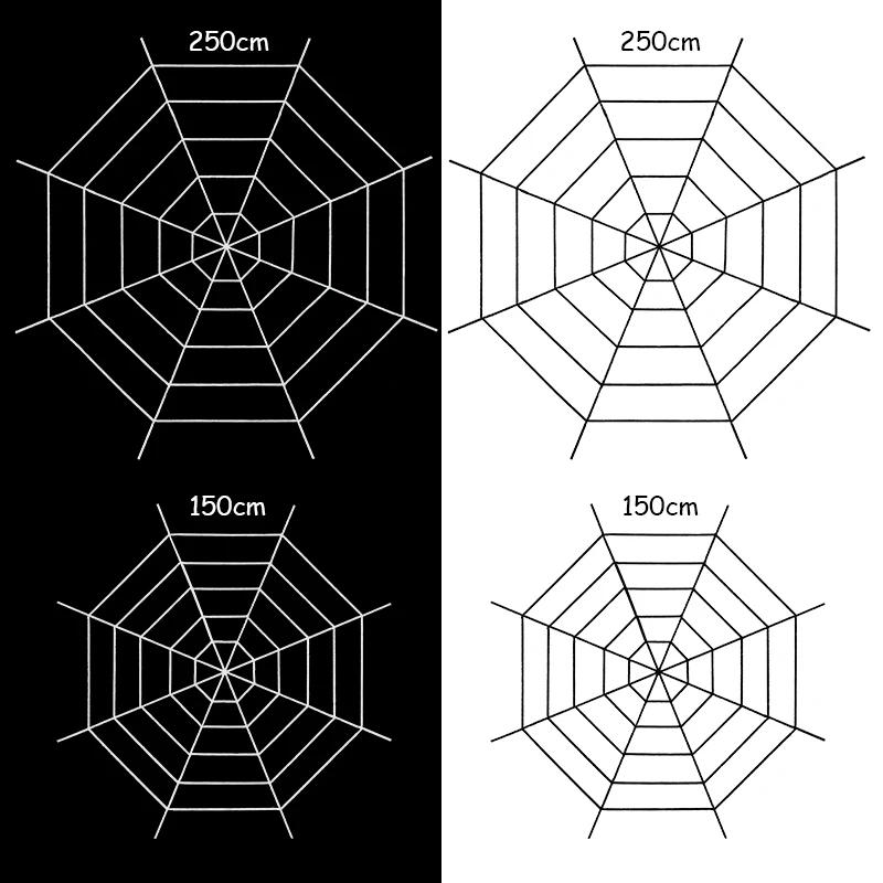 150/250cm Black White Spider Web Giant Stretchy Cobweb For Home Bar Garden Haunted House Horror Props Halloween Party Decoration