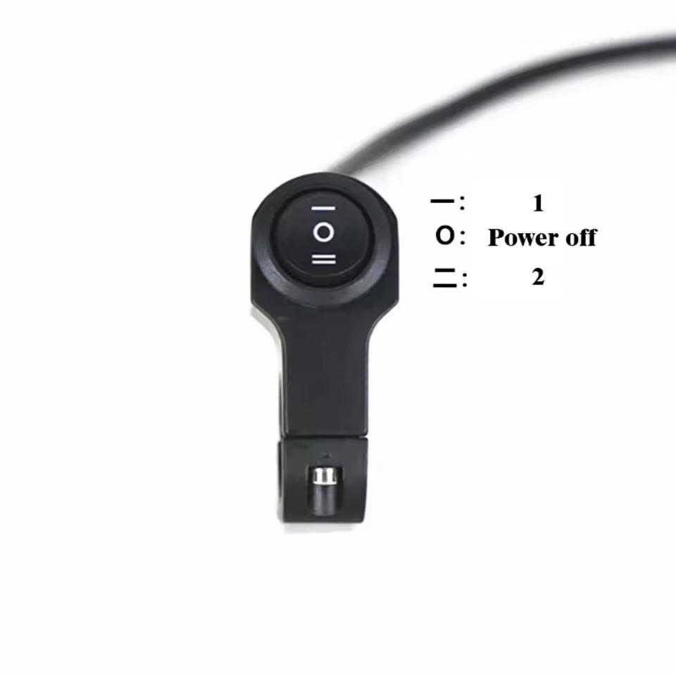 Motorradlenkerschalter Ein/Aus-Kontrollleuchte Schalter für Kontrollleuchte Nebelsignale Lichtsteuerungsknopf Moto Lichtsteuerung