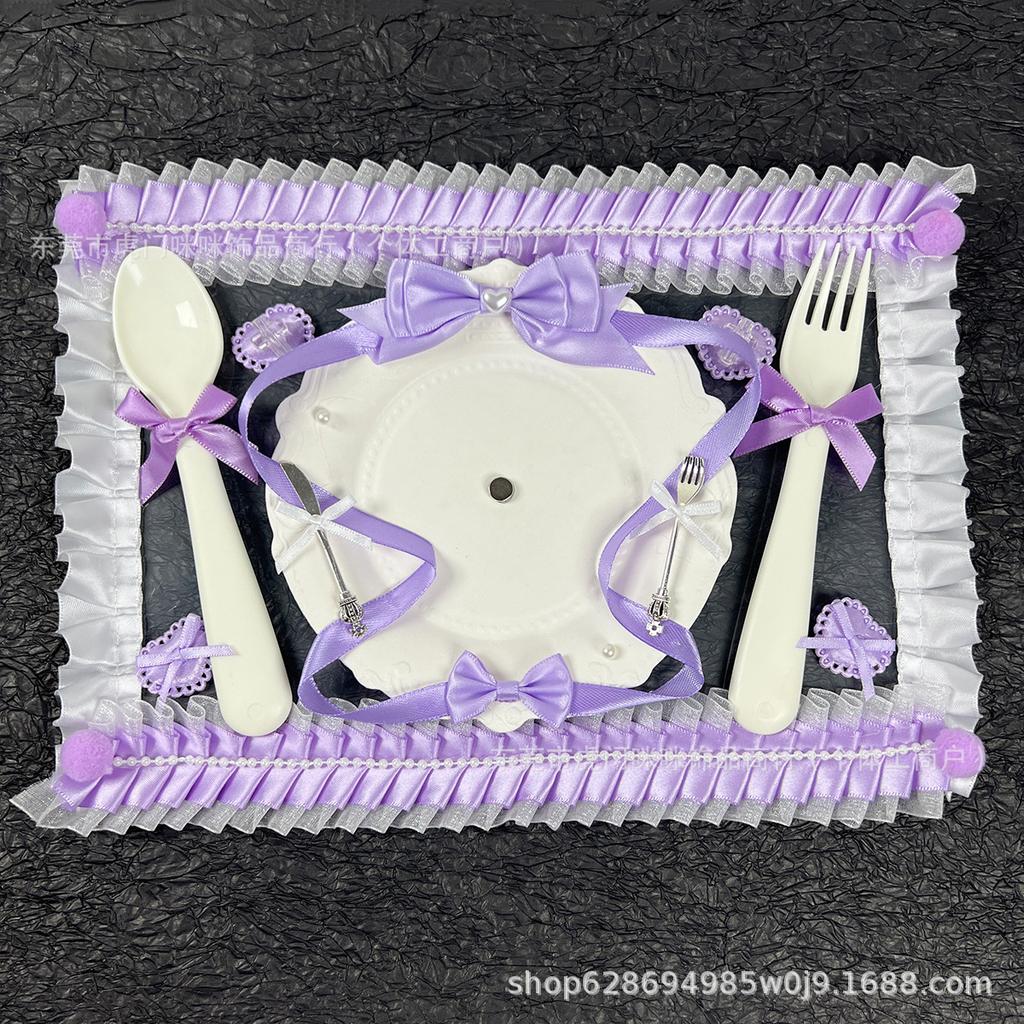 Dinner Plate Finished Pain Board Pain Bandaging Board White Gu Mei Self-push Cake Bar Knife and Fork Pain Board Photo Props