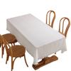 Lace Tablecloth Cotton Hollow White Embroidery Coffee Table Table Cover Table Cloth Wedding Party Banquet Decor