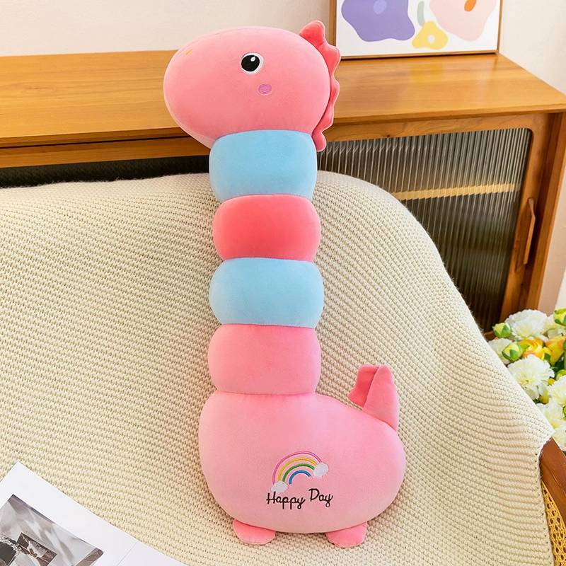 

Cute Long Neck Dinosaur Plush Pillow With Pp Cotton Filling For Kids And Teens 60cm розовый