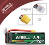 LiPo baterie 4S 14,8V 2200mAh 120C s konektorem XT60 – Vysoký výkon pro RC modely – Měkké pouzdro, silikonový kabel