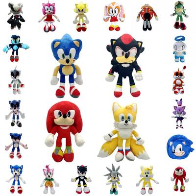 Hedgehog Sonic Plush Toy Backpack - Super Sonic & Tails Doll Set