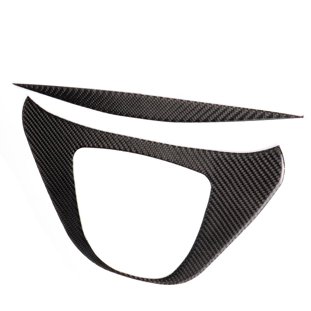 2pcs set Soft Real Carbon Fiber Center Console Gear Shift Multimedia Panel Trim Fit for Benz VClass 20152020