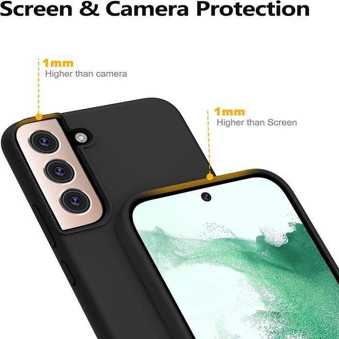Coque de Protection - BOOLING - Samsung Galaxy S22 - Silicone Liquide - Antichoc - Noir