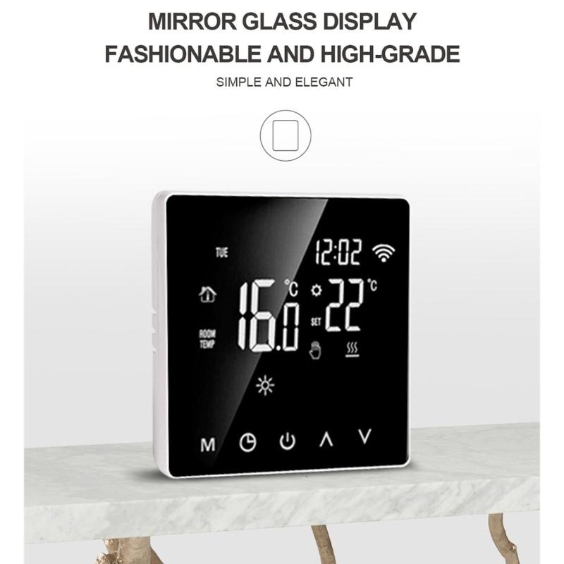 WiFi Thermostat Programmable Electric Underfloor Heating Radiator Thermostat Indoor Constant Temperature Controller LCD