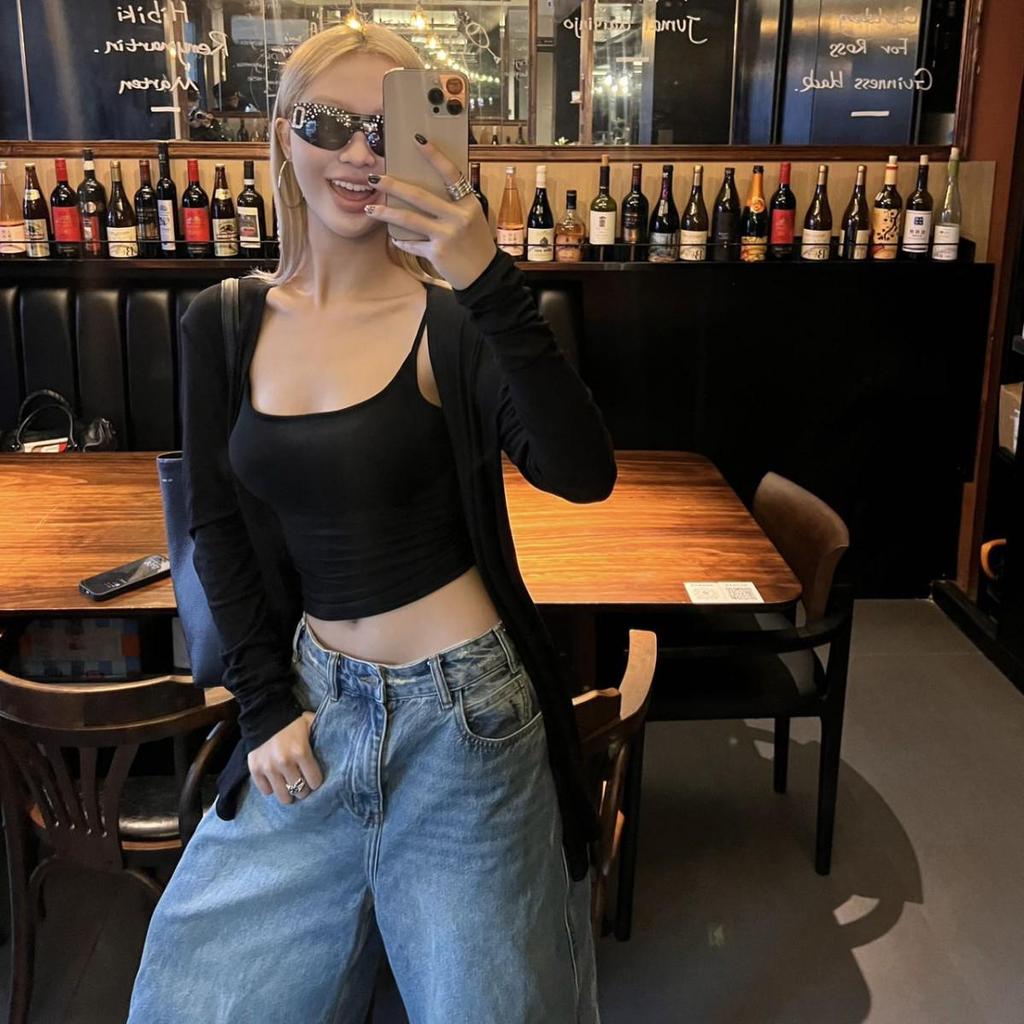 Y2K Rhinestone-Encrusted Large-Frame Sunglasses for Women