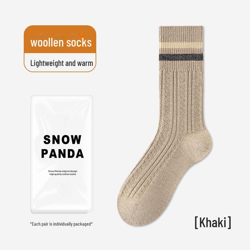 Damen Kuschelsocken aus Wolle - Dick, Warm, Einfarbig für Herbst/Winter Hausbekleidung