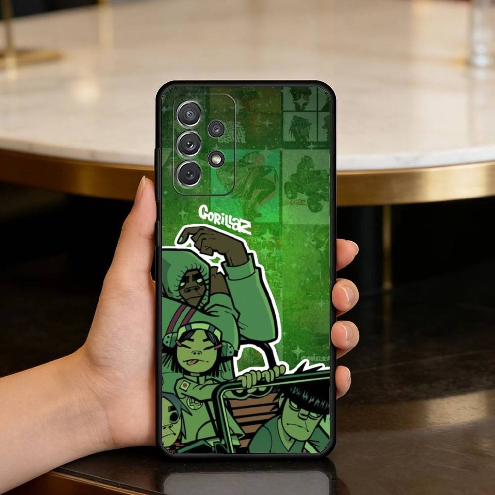 A-Anime G-Gorillaz Soft Silicone Black Cover Phone Case For Samsung Galaxy A73,A72,A71,A70,A53,A52,A51