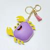 1 Pcs Simple And Fashionable Leather Crab Car Keychain Bag Creative Headphone Bag Pendant Accessories