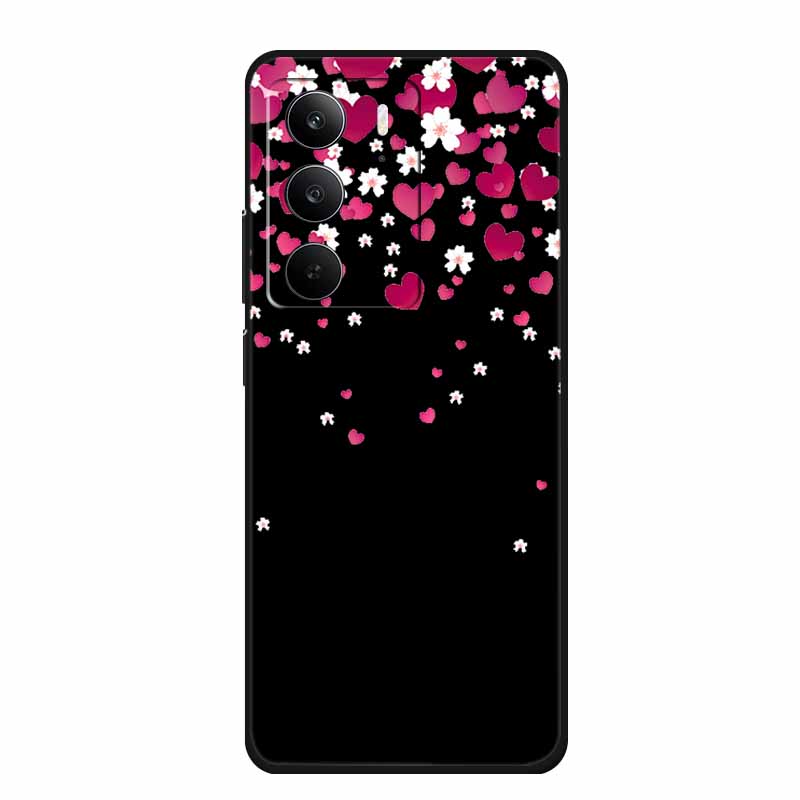 Black Silicone Case For Realme C71 Case C 71 Coque Cartoon Cat Soft Back Cover For Realme C71 Phone Cases RealmeC71 Funda Shell