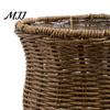 Dried Flower Vase Wicker Faux Rattan Handwoven Boho Basket Modern Farmhouse Decorative Leak-proof Plant Pot for Dining Table Centerpiece Bedroom
