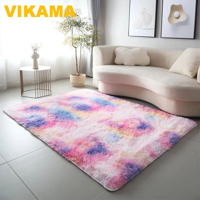 Tie-Dye Large Carpet Living Room Fluffy Floor Mat Super Soft Children's Room Non-Slip Home Decoration Bedroom Rug Washabl