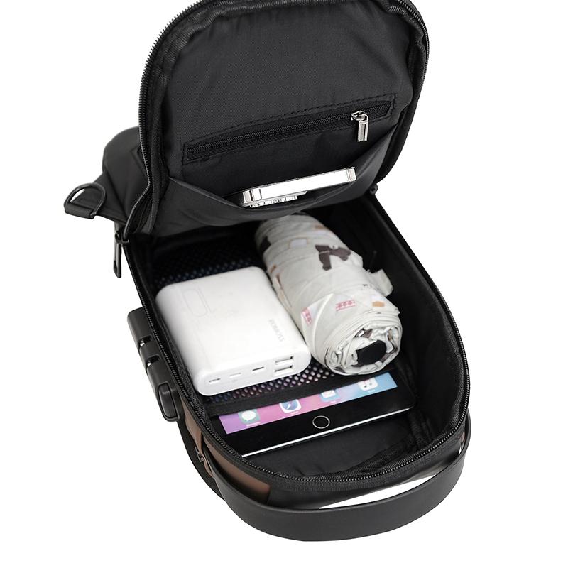 Multifunction Anti-theft USB Shoulder Crossbody Bag Travel Sling Pack Messenger Pack Chest Bag Male Luxury Brand Men