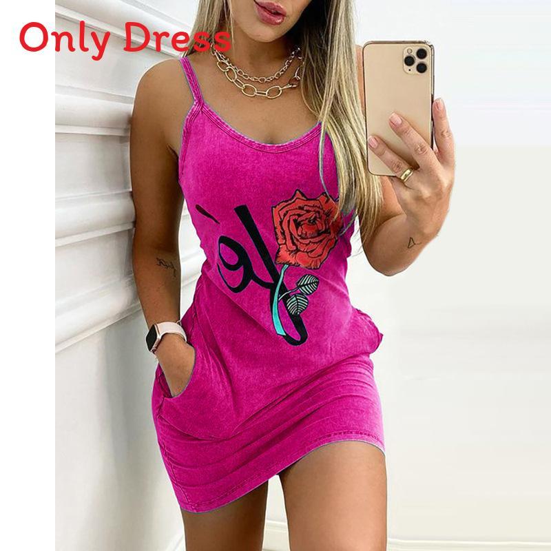 Womens Summer Floral Sleeveless Sundress With Pockets For Casual Wear