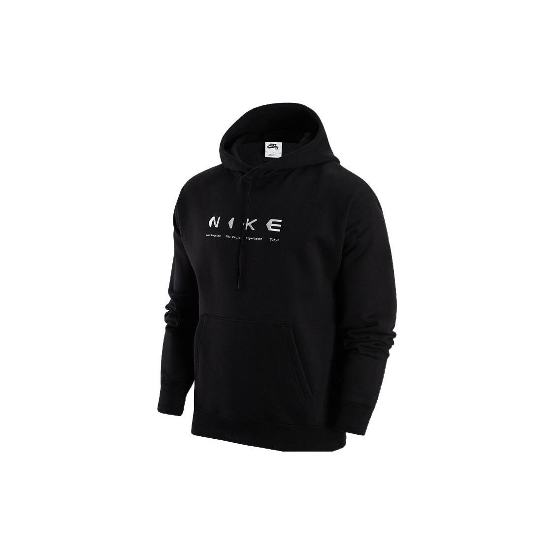 Nike SB Fleece Pullover Skate Hoodie Black Men s DV9047-010 L