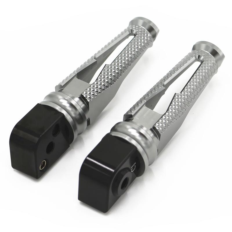 For Kawasaki Z750 Z900 Z1000 ZX6R Z800 ZX10R ER-6N ER-6F Z900RS Motorcycle Foot Pegs Pedals CNC Aluminum Rear Passenger Footpegs