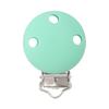 6pcs New Color 30mm Silicone Round Metal Clips DIY Bag Hat Chain Keychain Holder Clamps Jewelry Handmade Accessories