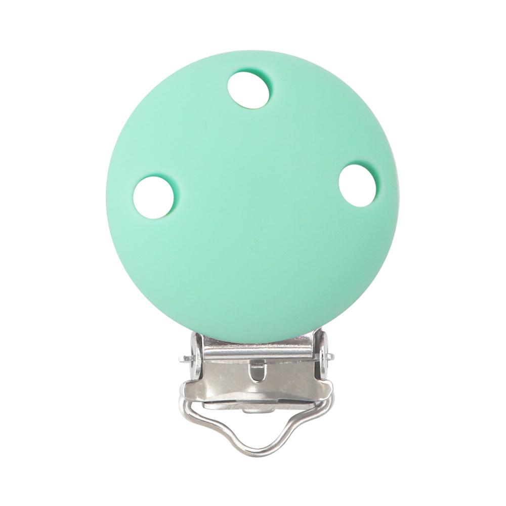 6pcs New Color 30mm Silicone Round Metal Clips DIY Bag Hat Chain Keychain Holder Clamps Jewelry Handmade Accessories