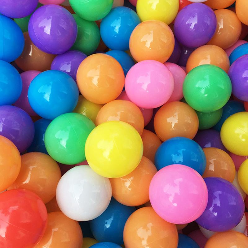 100/200Pcs Colorful Plastic Ball Pit Balls Crush Proof Ocean Ball Kids Toy Games