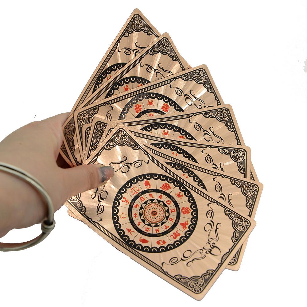Rose Gold Waterproof Tarot Cards - 78-Card Classic Waite Hot Stamping Plastic Deck