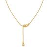 Accessories, Stainless Steel Glossy Water Drop Y-Shaped Necklace, Minimalist Versatile Ladies Collarbone Chain 2719