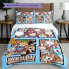 3pcs Duvet Cover Set (1*Duvet Cover + 2*Pillowcase, Without Core), Labubu Print Bedding Set, Bedroom Decor, All‑Season, Birthday Gift