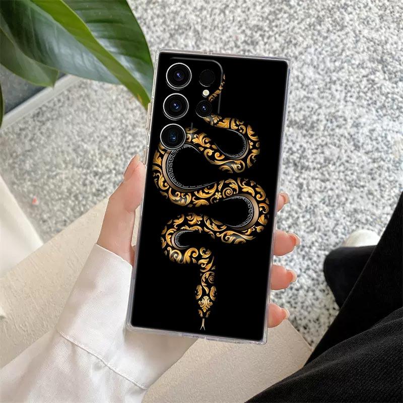 Snakes and Women Clear Case For Samsung Galaxy S26 S25 S24 S23 Ultra S20 S21 FE S22 Plus S26Ultra S25FE Soft Silicon Phone Cover