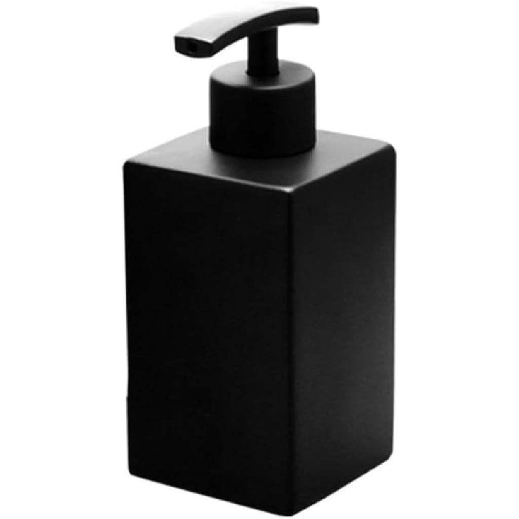 1Pc Matte Black Soap Dispenser, Stainless Steel Bathroom Hand Soap Pump Dispenser Refillable Countertop Lotion Bottle for Kitchen and Bathroom