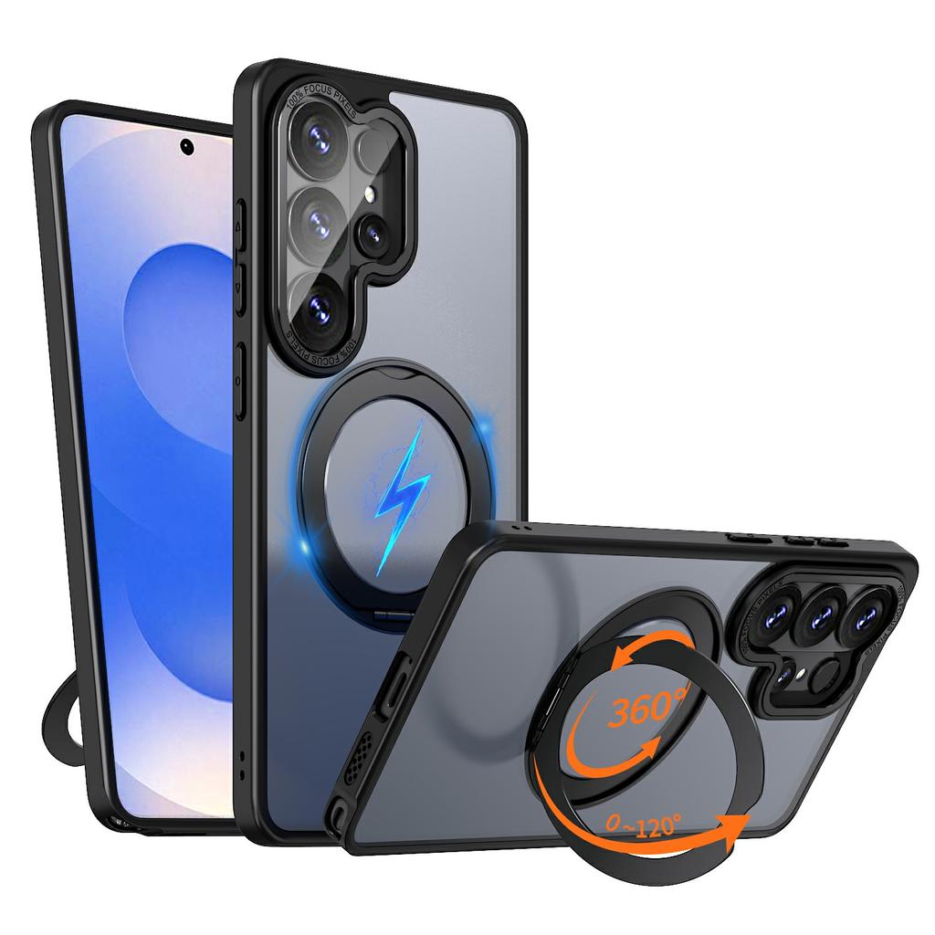 For Samsung Galaxy S26 Ultra Magnetic Case TPU + Acrylic Kickstand Phone Cover