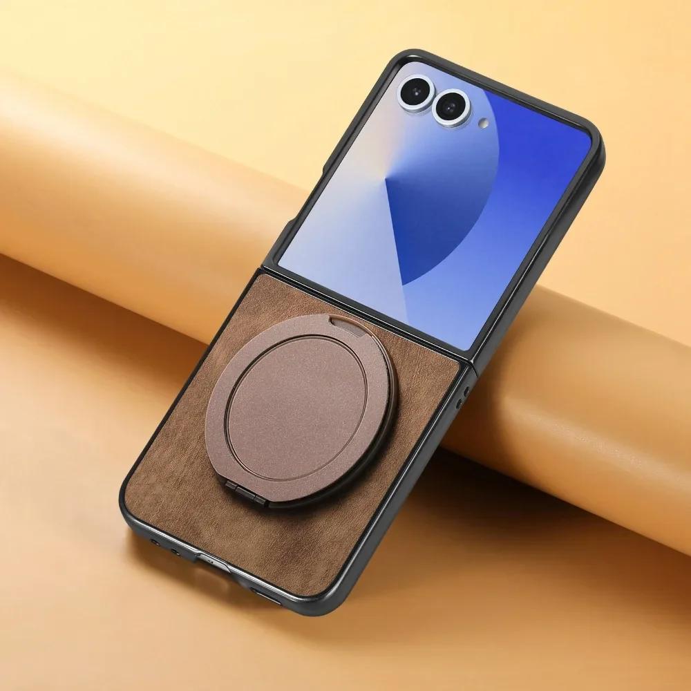 Magnetic Case for Magsafe Samsung Galaxy Z Flip 7 6 5 4 3 Z Fold 7 6 5 4 3 Macsafe Ring 360° Rotating Invisible Kickstand Cover