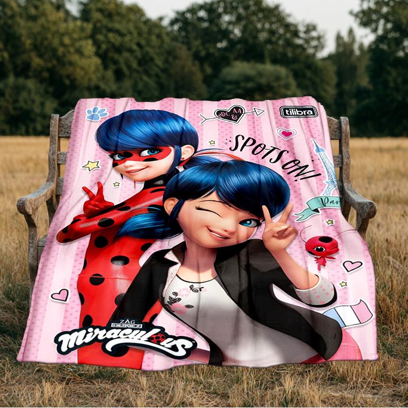 Miraculous Adventures Blanket Flannel Throw for Sofa, Indoor, Camping, Living Room, Office, Chair, And Bed Soft Birthday Gift