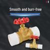 Pinxie 63PVC Double Union Ball Valve with Copper Core