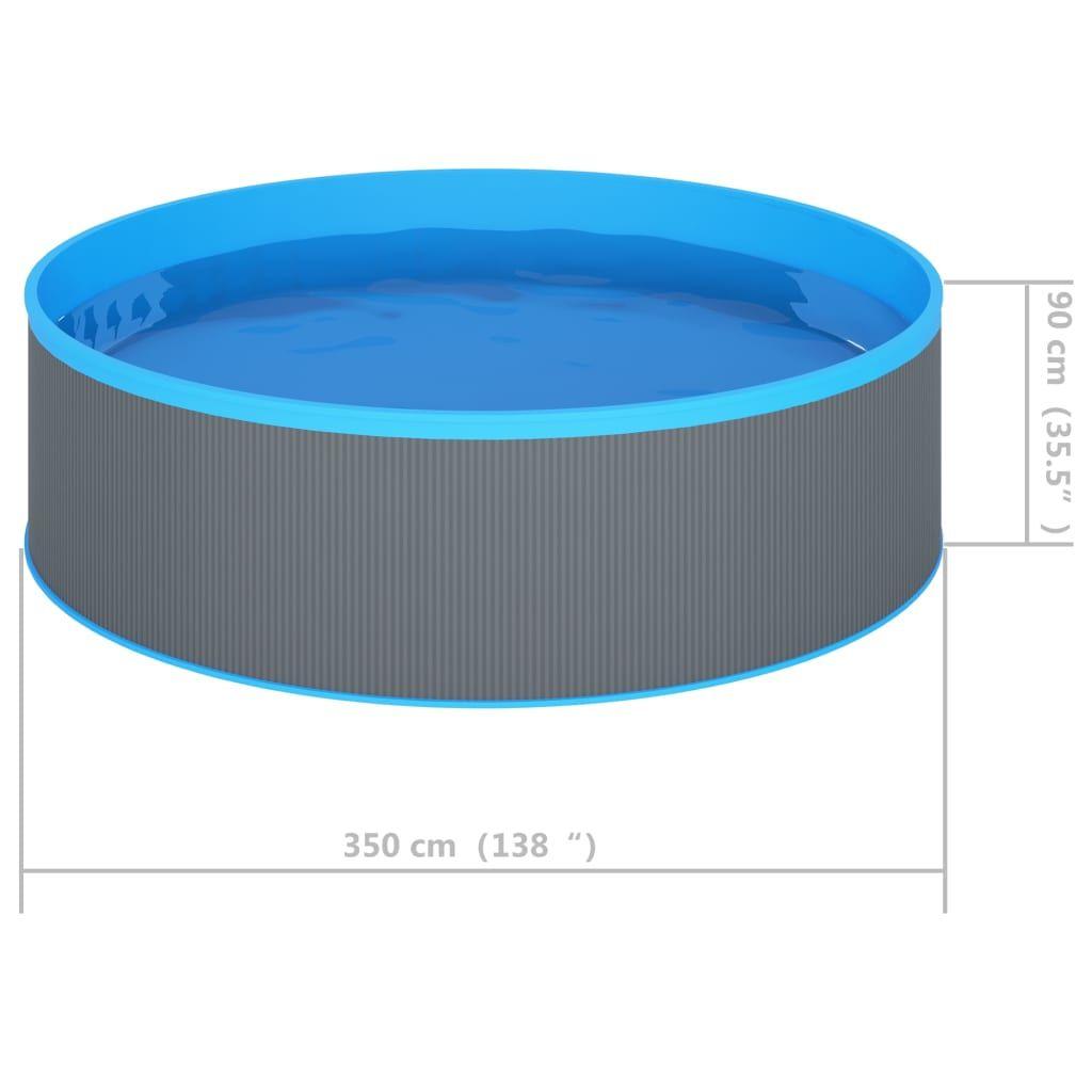 Piscine à éclaboussures - vidaXL - 350x90 cm - Acier - Gris et bleu - 7200 L