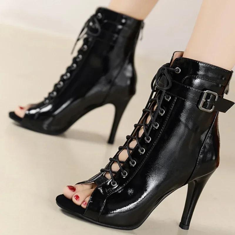 Жіночі туфлі на високих підборах 2024 Літо Нові Гострий носок Дихаючі Порожнисті Танцювальні туфлі на підборах для жінок Сексуальні Вечірні туфлі для сукні Жіночі Туфлі-човники