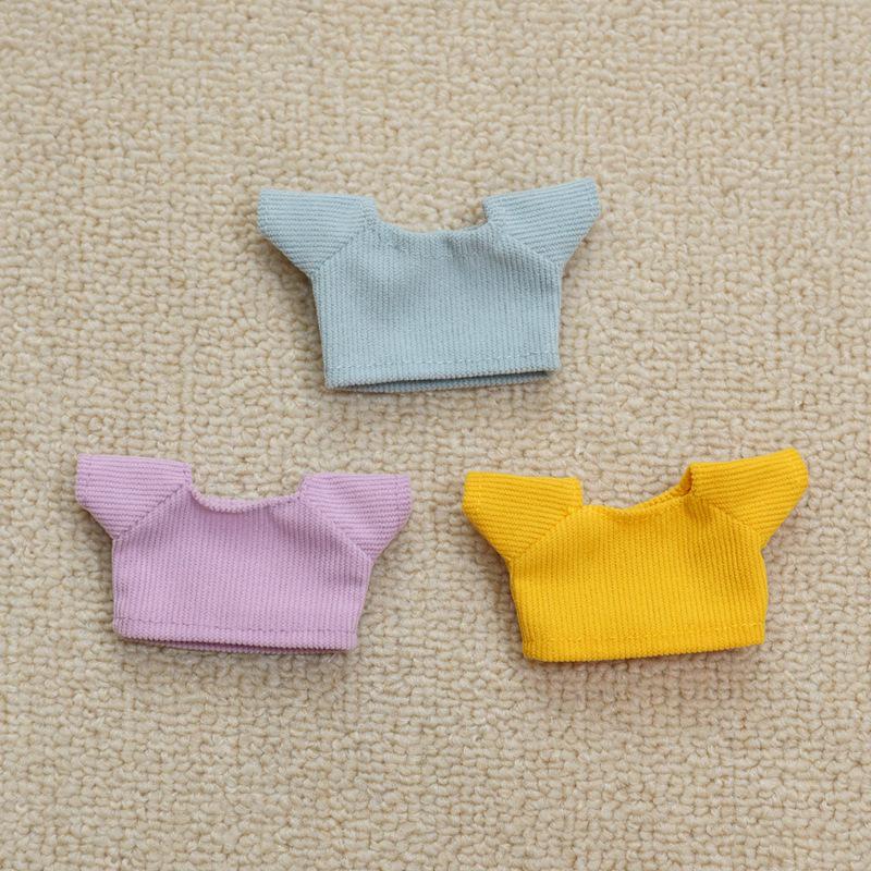 Camiseta Urso Cachorro Mel 10cm Roupa de Vestir Boneca com Arame de Chenille Roupas de Brinquedo Chaveiro.