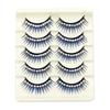 5 Pairs Glitter False Eyelashes with Rhinestones Colored Dramatic Lashes Hard Strip for Costume Photoshoot