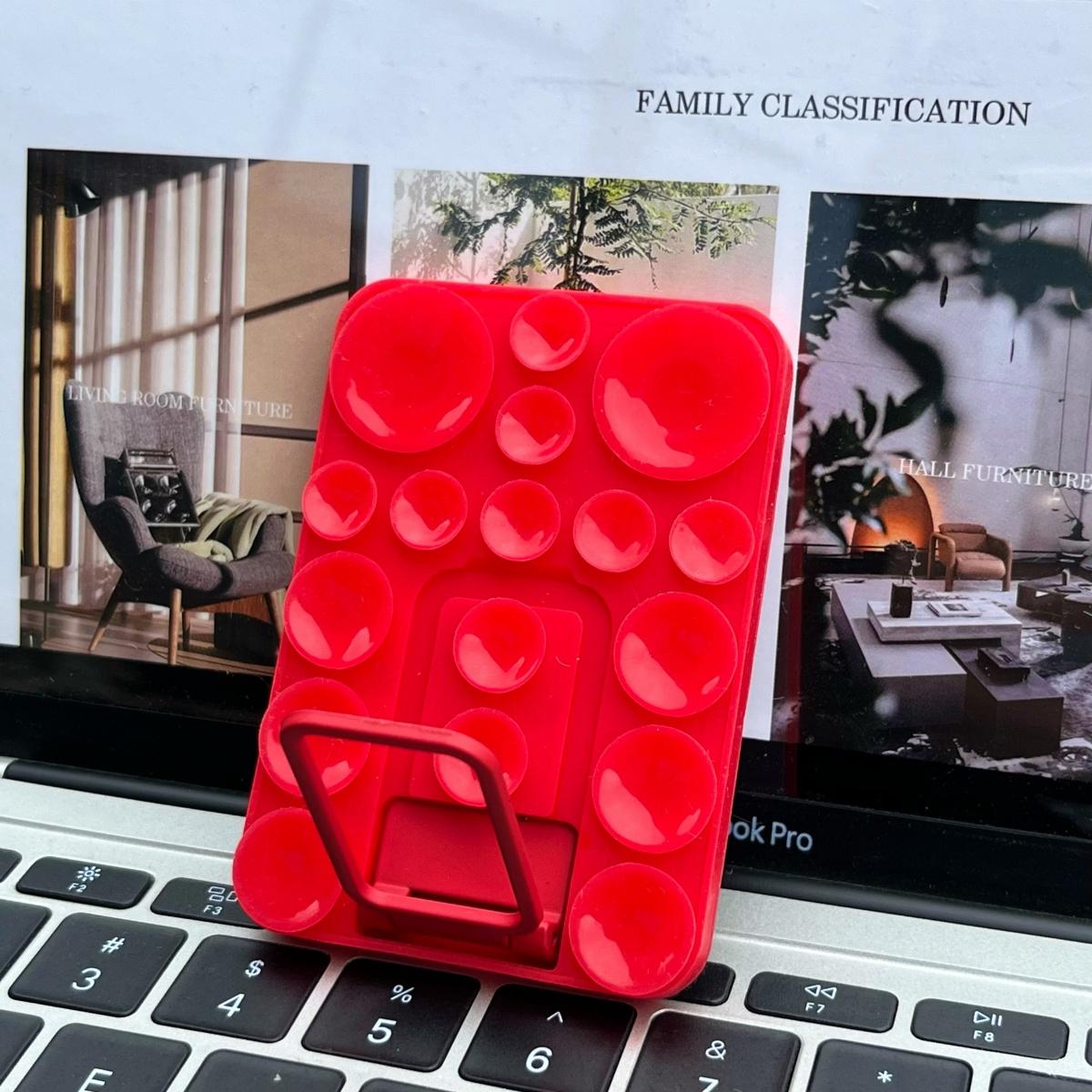 

Korean Silicone Suction Cup Phone Bracket Stand Holder Ring For iPhone 17 16 Samsung Phone Accessories Crystal Lazy Bracket
