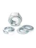 Galvanized Hex Nuts, Flat Washers, Spring Washers in M2-M48, Blue and White Zinc Coated