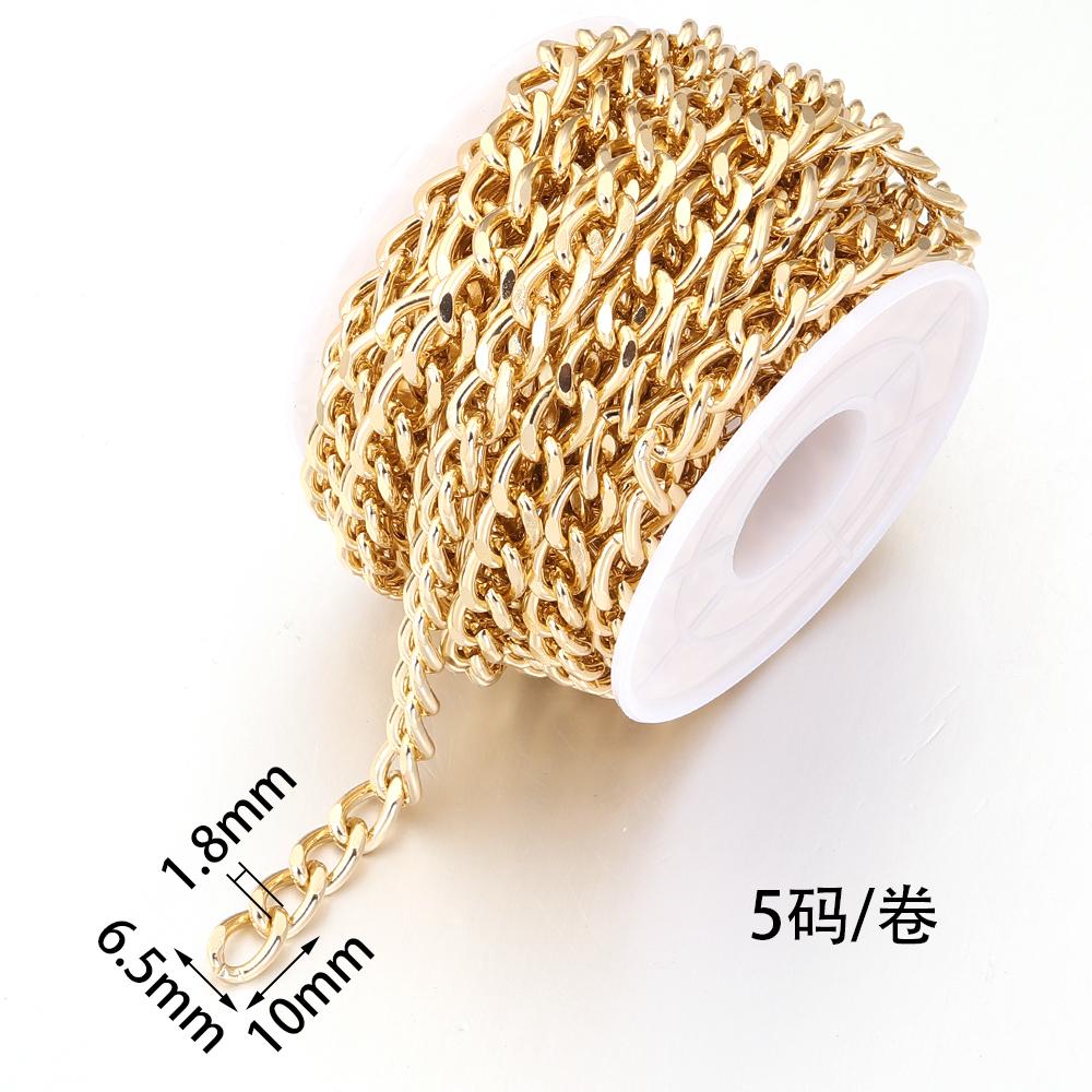 

5Yards/Roll Aluminum Chains Metal O-shaped Twist Link Chains For Jewelry Making DIY Necklace Bracelet Clothing Bag Accessories
