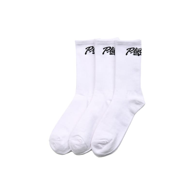 PLAYIAN Embossed Logo Crew Socks 3P