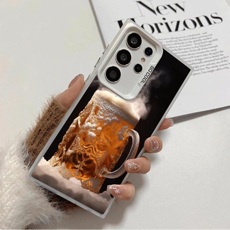 

Funny Beer Bubble Summer Soft Phone Case for Samsung Galaxy S24 S25 FE S26 Edge S23 Ultra S22 Plus S21 + Shockproof Cover Back S Samsung S26
